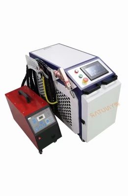 آلة لحام الليزر المحمولة باليد بدقة 1064nm / لحام ليزر محمول باليد مع وضع ± 0.02mm