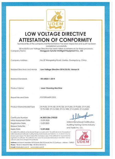 الصين Dongguan Synutar Intelligent Equipment Co., Ltd. الشهادات